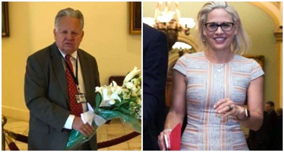 Alabama Republican bizarrely attacks Sen. Kyrsten Sinema for wearing a dress to work: 'Improperly attired'