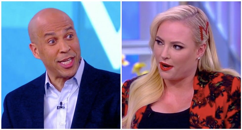 Cory Booker shames The View's Meghan McCain for trying to mock him with right-wing talking point