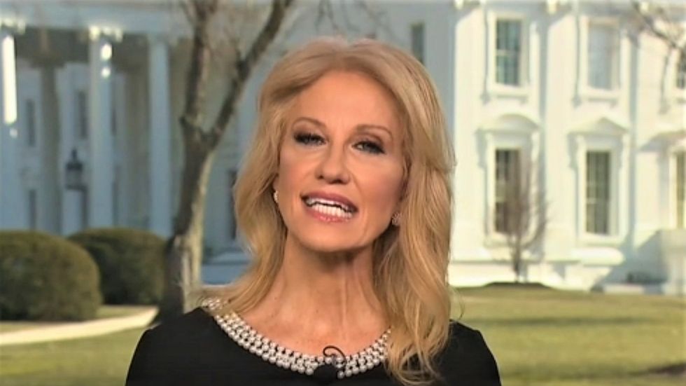 Kellyanne Conway fumbles question on Trump's fights with intel chiefs: 'He doesn't distrust' them -- he just doesn't believe them