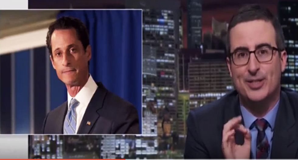 John Oliver rips Anthony Weiner for putting the US at risk of the ‘grinding hell’ of President Trump