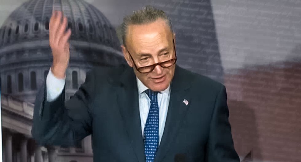 ‘Why is he so afraid?’ Schumer fires back at McConnell for being unable to mount a defense of Trump