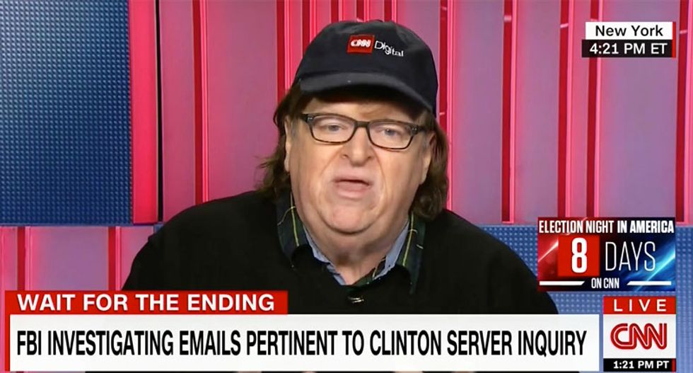 Michael Moore: I feel sorry for Hillary having to put up with 'sexual predators' like Trump and Weiner