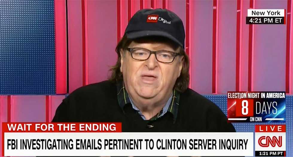 Michael Moore: I feel sorry for Hillary having to put up with 'sexual predators' like Trump and Weiner