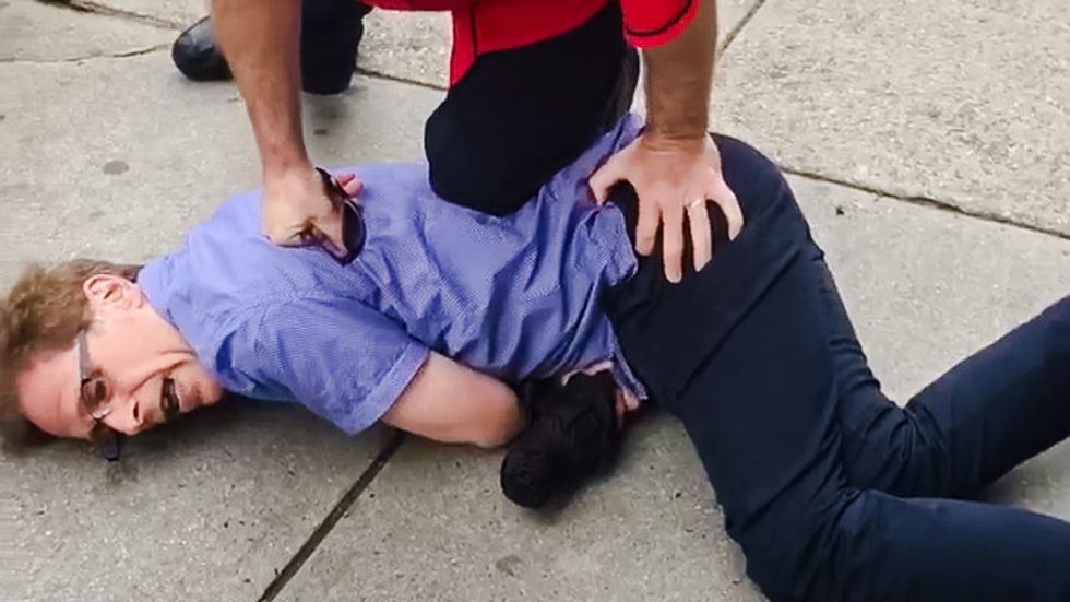 WATCH: Off-duty Boston cop shoves pedestrian's face into the sidewalk over jaywalking dispute