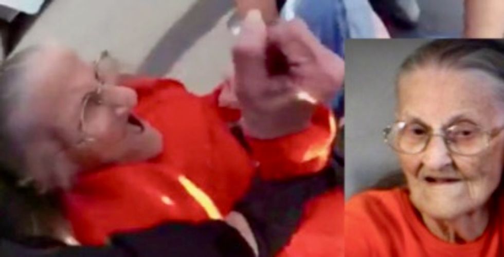 Raw video shows how cops treated a 93-year-old woman with a walker after she reportedly refused to pay rent