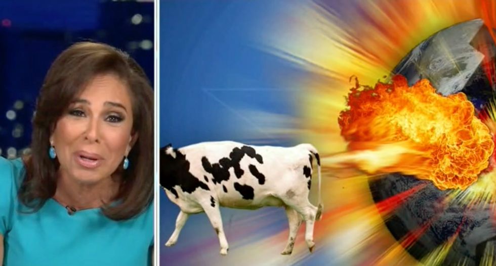Jeanine Pirro launched bizarre 'cows farting' attack against Rep AOC on Fox News