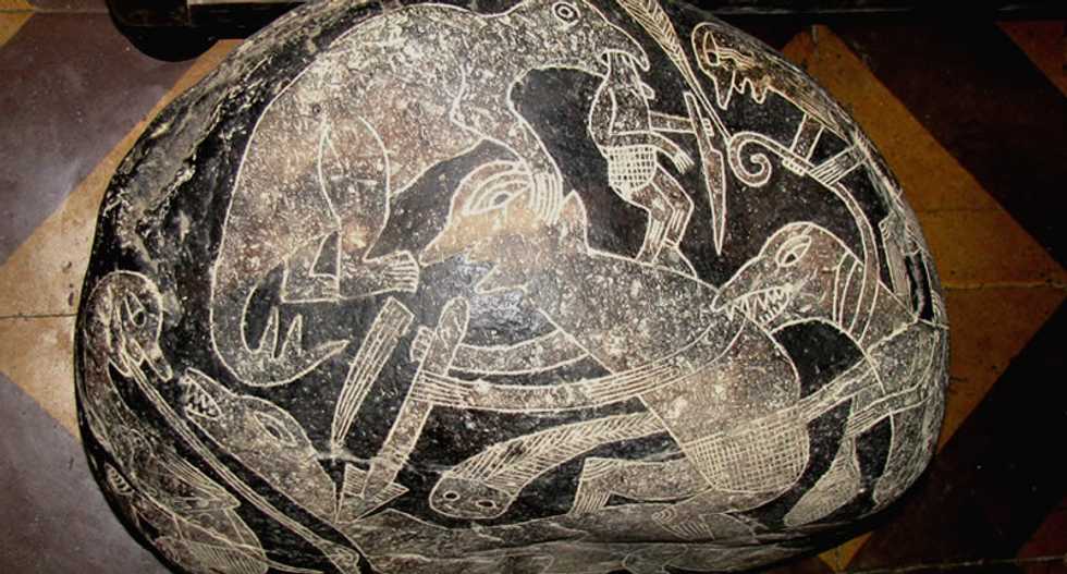 Creationist museum: Our fraudulent 'Ica Stones' prove man rode on triceratops dinosaurs