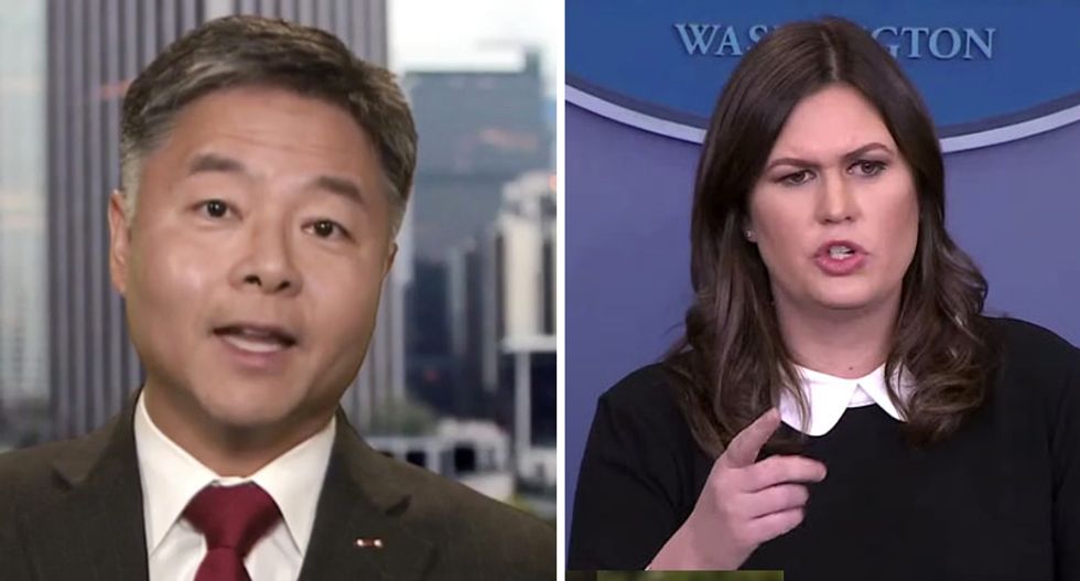 Ted Lieu snaps at Sarah Sanders: 'I wish the Trump administration would admit their errors'