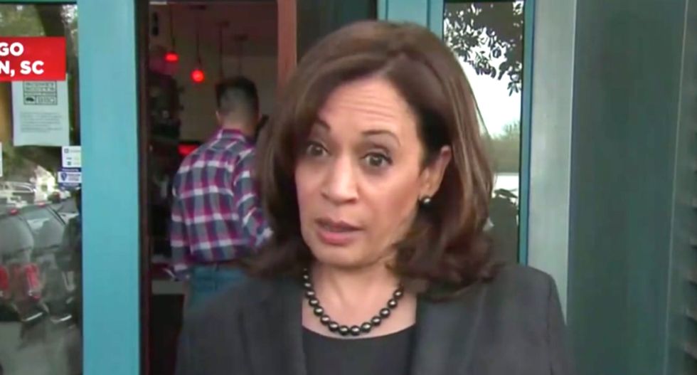 WATCH: Kamala Harris unloads on Trump for diverting military resources for a ‘crisis of his own making’