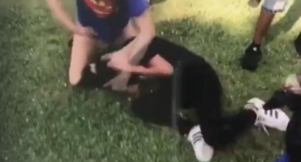 Viral video shows 14-year-old Muslim girl being beaten 'gang-style' by three white classmates in Florida