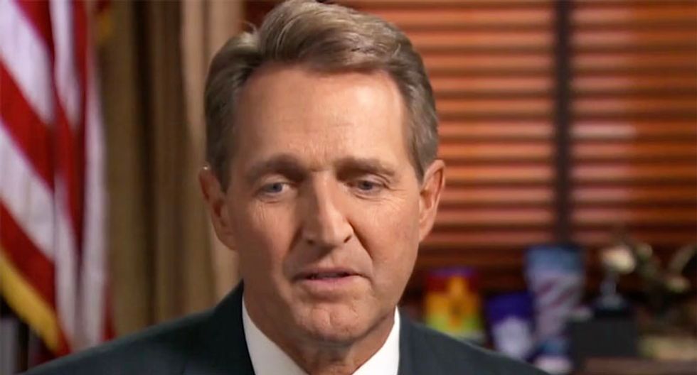 Jeff Flake caves again -- withdrawing his 'no' vote on controversial judge so Pence could break the tie