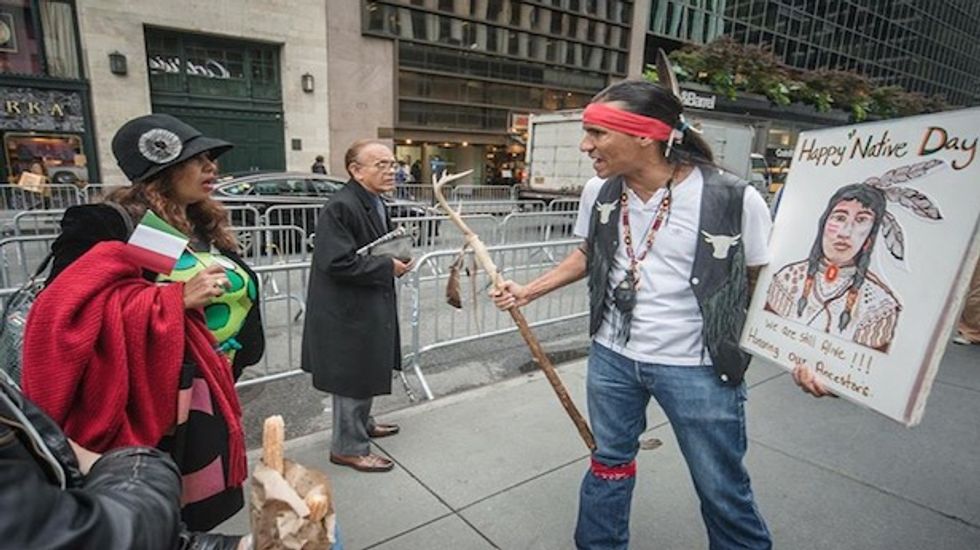 This is what Columbus Day would look like if you included an actual Native American