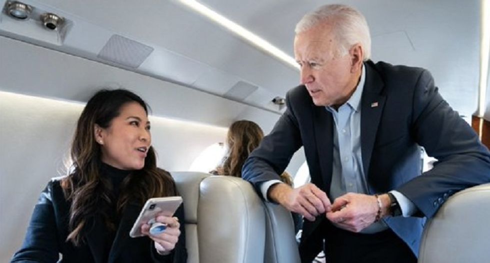 Trump operatives get busted for using pre-pandemic 2019 photo to smear Biden as a mask hypocrite