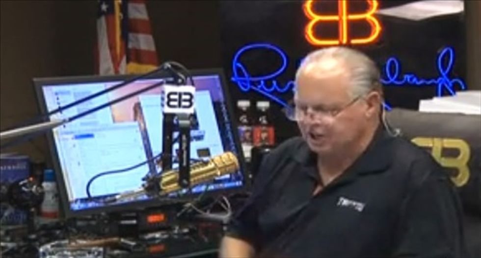 Confused Rush Limbaugh thinks evolution is a hoax because Cincinnati gorilla never became human