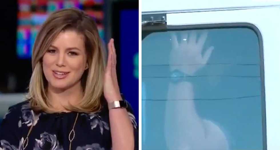 'We can see you, mister!': CNN's Keilar mocks truck driver who obscured his face while blocking Trump golfing