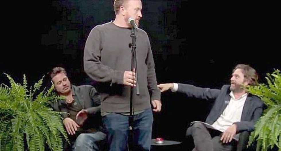 Watch: Louis CK crashes Brad Pitt's hilariously awkward 'Between Two Ferns' interview