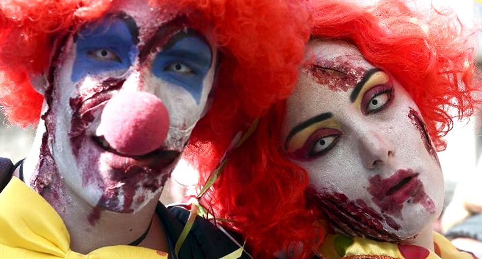 Evil clowns spread terror across southern France