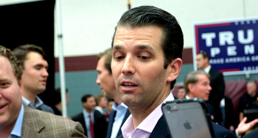 Oops! Donald Trump Jr. likes a tweet that hilariously trashes his father