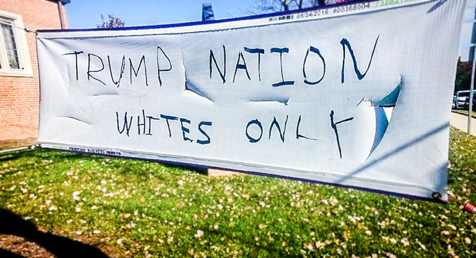 'Trump Nation -- whites only': Trump fans deface Maryland church for reaching out to Hispanics
