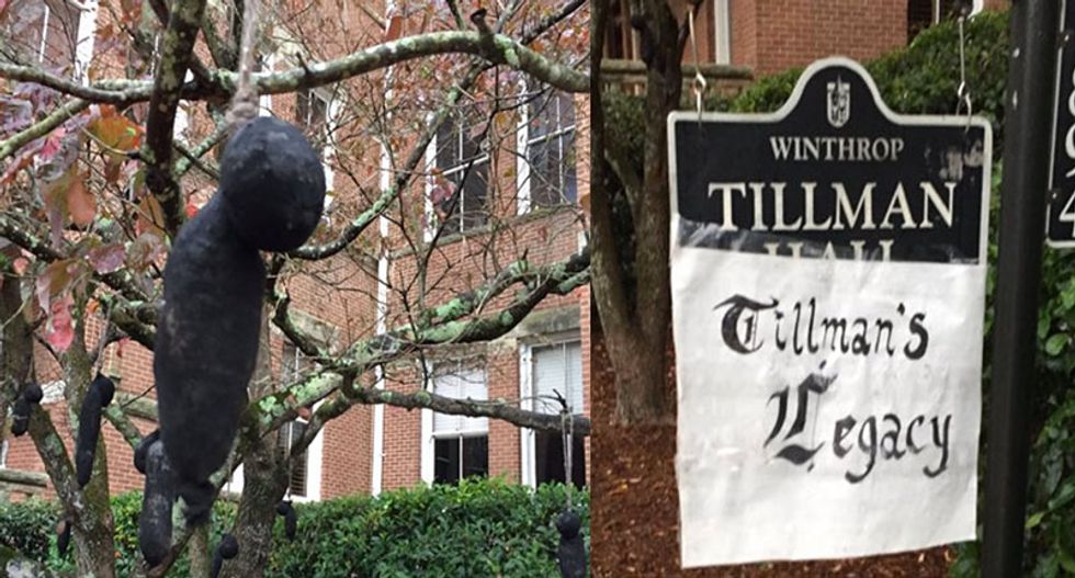 Black figures hung from trees outside SC campus building named after ‘violent racist’