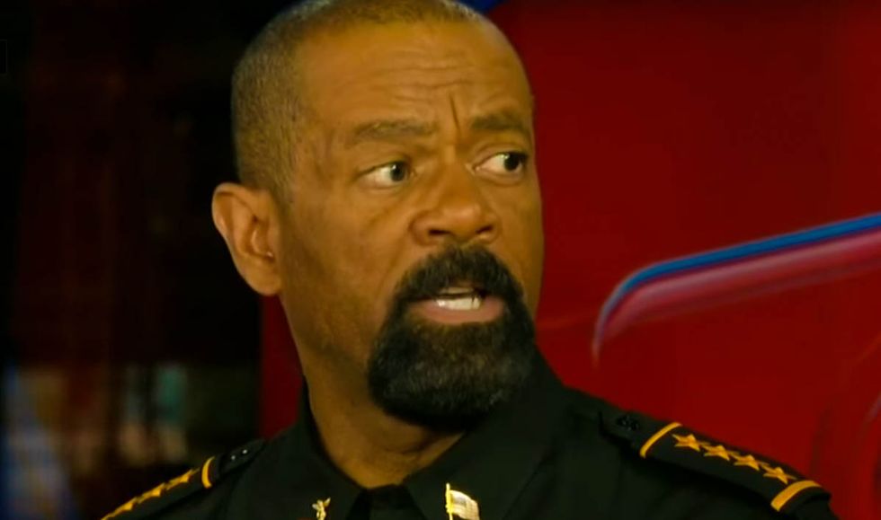 'F*ck you and the horse you rode in on': Sheriff Clarke explodes after reporter asks about his security detail