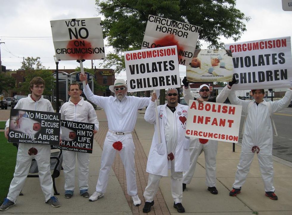 'Bloody'-crotched anti-circumcision demonstrator arrested in Alabama