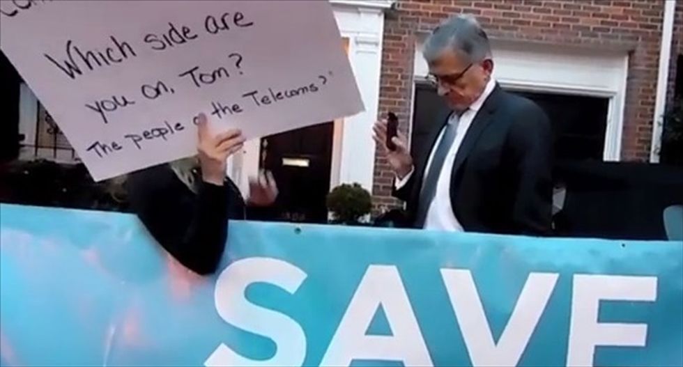 WATCH: Net Neutrality activists confront FCC chair Tom Wheeler at his home