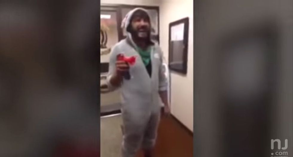 New Jersey cop faces charges after video catches him striking man in bunny suit
