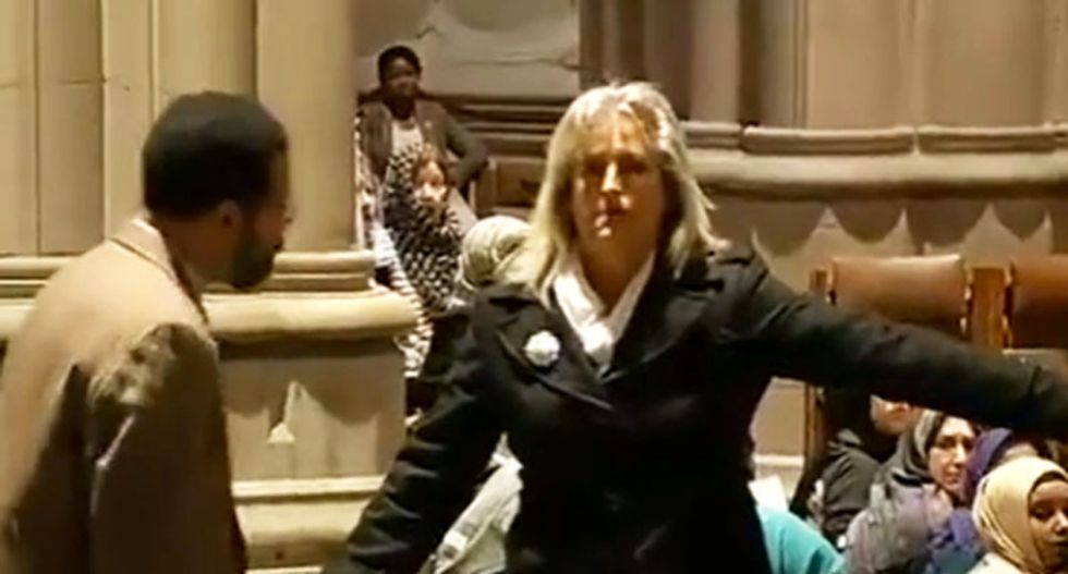 Disrupter of Muslim prayer at National Cathedral: God and Drudge sent me