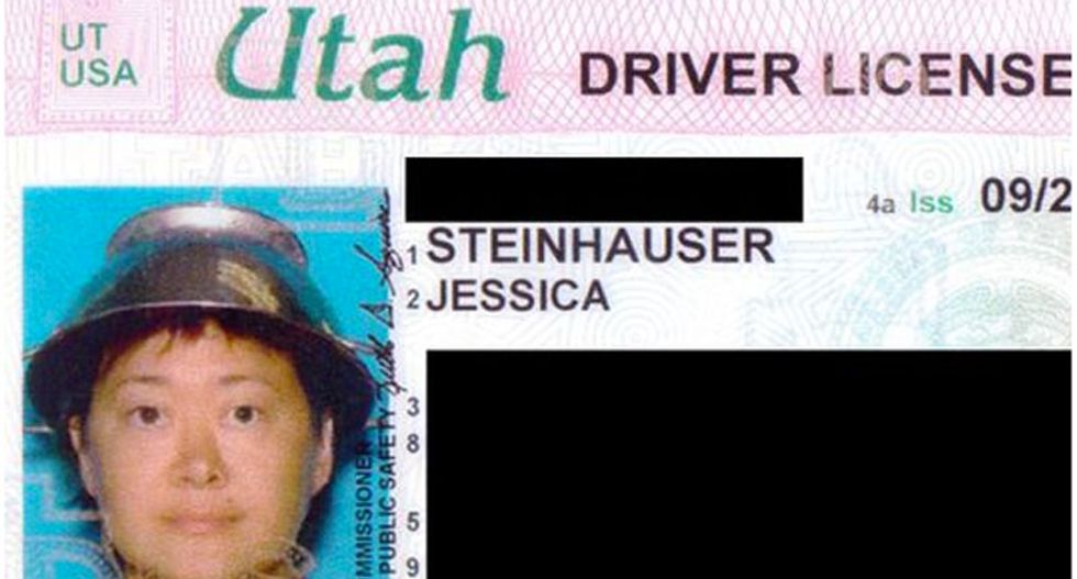 Atheist and proud: Former adult star Asia Carrera wears ‘Pastafarian’ colander for Utah license photo