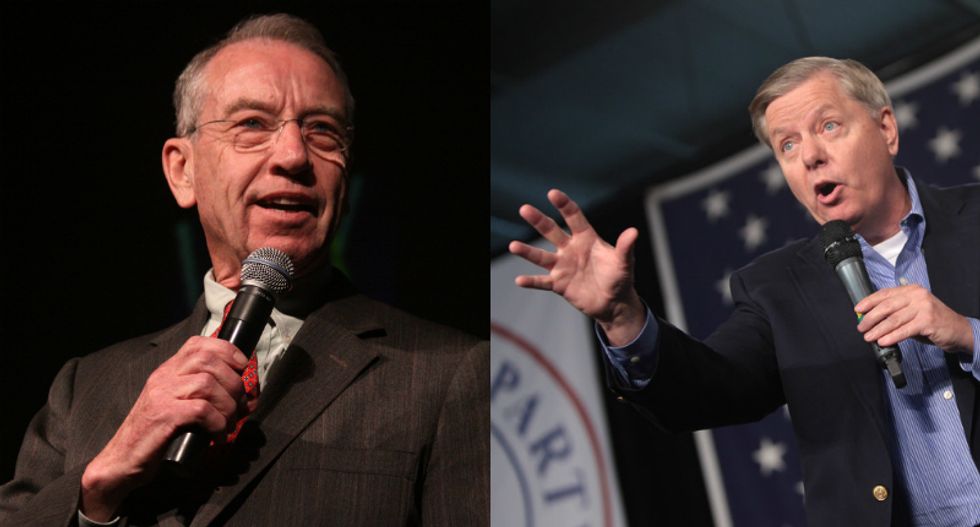 Internet rains hell on Sens. Grassley and Graham for trying to cover up explosive Trump dossier testimony