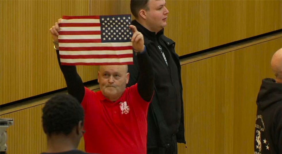 Pro-Trump supporters disrupt speech and attempt to arrest London mayor Khan