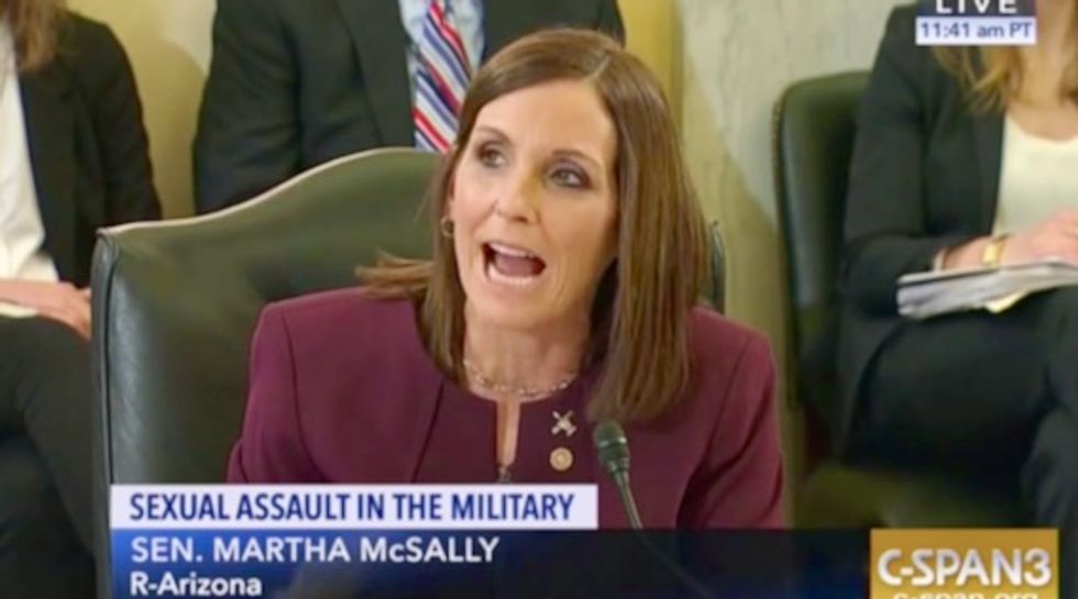 US senator and combat veteran Martha McSally says she was raped by a superior officer