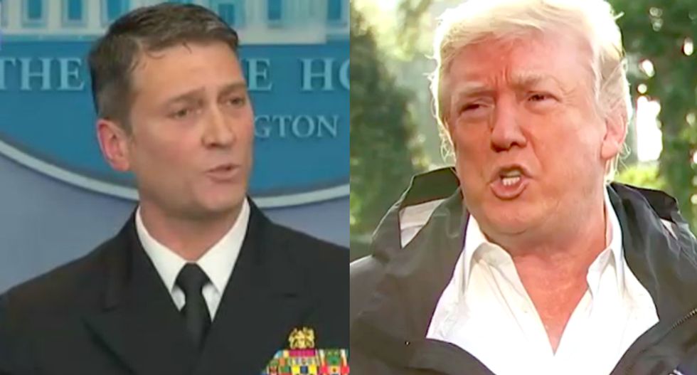 'He's clearly fat, stupid and mentally unstable': Internet hammers White House doctor for giving Trump a clean bill of health