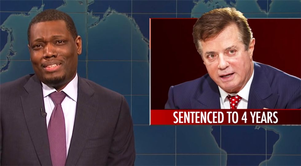 SNL's Weekend Update pounds Manafort's 4-year sentence: 'It's like he's being sent to college with his friends'