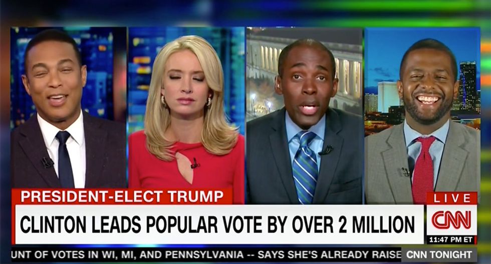 Watch Don Lemon hilariously humiliate a Trump advocate for insisting Trump 'won by a landslide'
