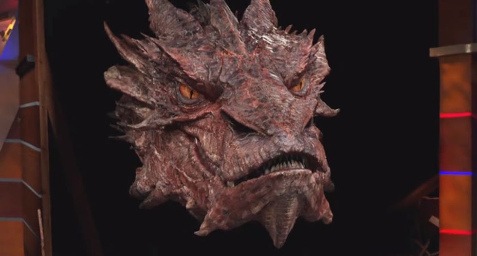 Benedict Cumberbatch tells Stephen Colbert his 'Hobbit' character Smaug is voting for Rand Paul