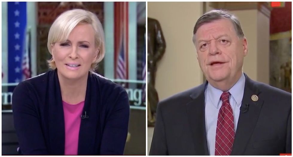 'Your bar is so low': MSNBC's Mika sickened by GOP lawmaker's fawning praise of Trump