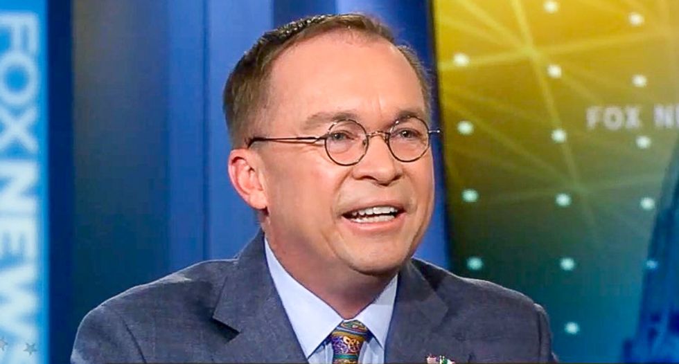 Mick Mulvaney literally laughs off Trump's anti-Muslim bigotry: 'The president is not a white supremacist'