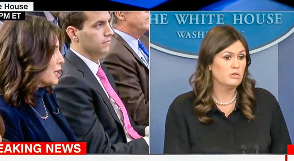 'It's a yes or no question': Reporter grills Sarah Sanders over Trump asking FBI officials who they voted for
