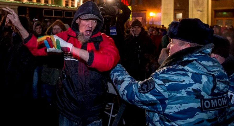 'They cannot detain everyone': Russian police arrest Putin critic Alexei Navalny at protest