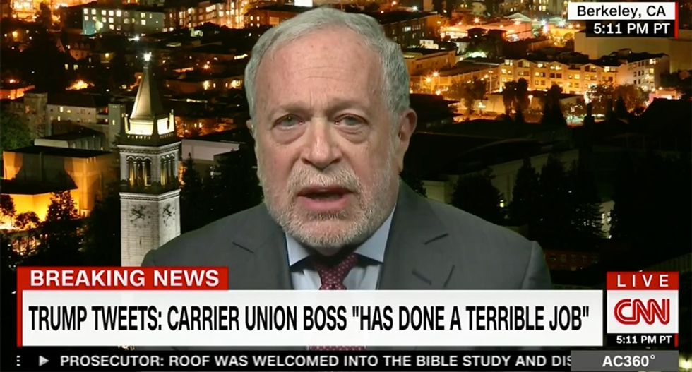 Robert Reich just brutally smacked down 'petty and thin-skinned’ Trump for attacking union head on Twitter