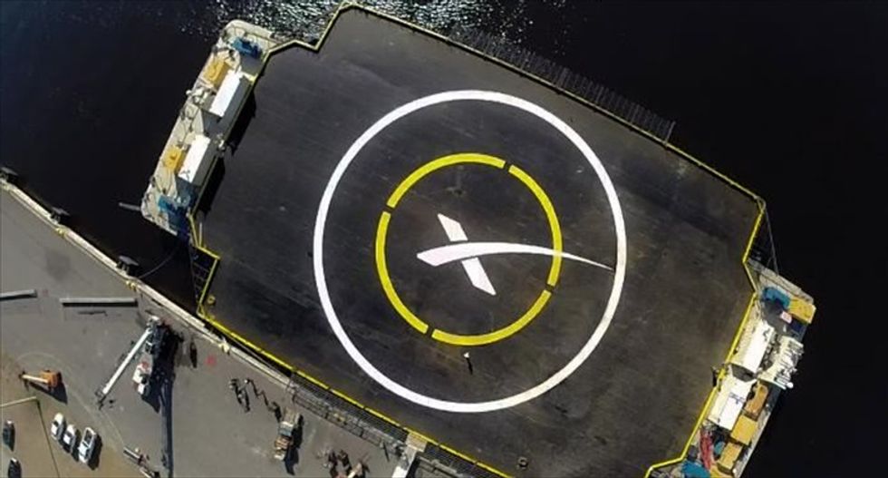 SpaceX set to test landing Falcon rocket on floating platform in Atlantic Ocean
