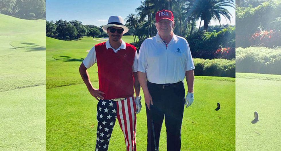 Trump has spent his vacation golfing, watching cable TV -- and panicking about a recession: AP