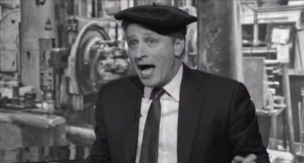 Jon Stewart slams countries that censor their own press while claiming '#JeSuisCharlie'