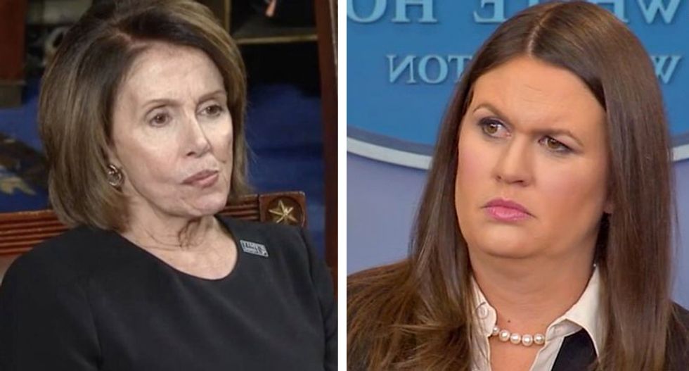 ‘Stop telling women to smile’: Internet lambasts Sarah Sanders for sexist attack on Nancy Pelosi’s SOTU reaction