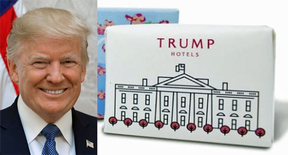 Trump Organization store no longer advertising bath soap listing the White House as a ‘Trump Hotel’: report