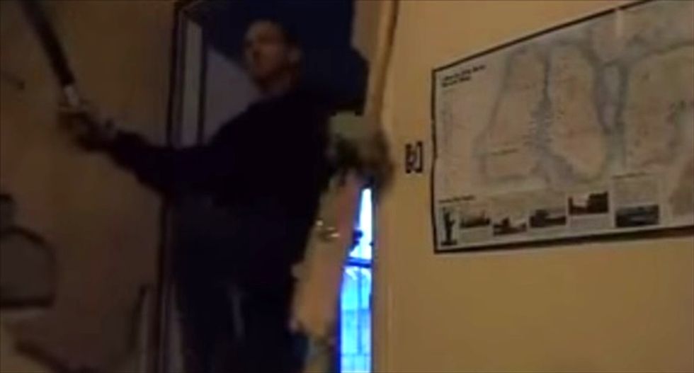WATCH: Machete-wielding Idaho man tears through neighbor's door before being shot