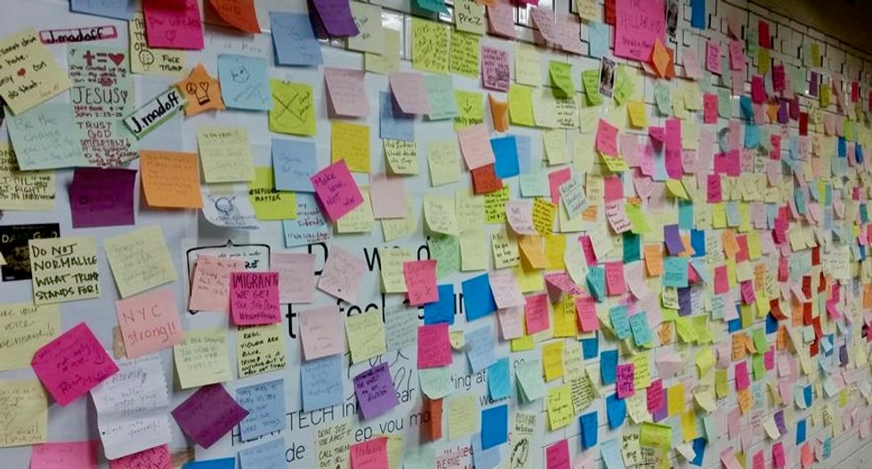 New York's anti-Trump sticky notes head for museum preservation