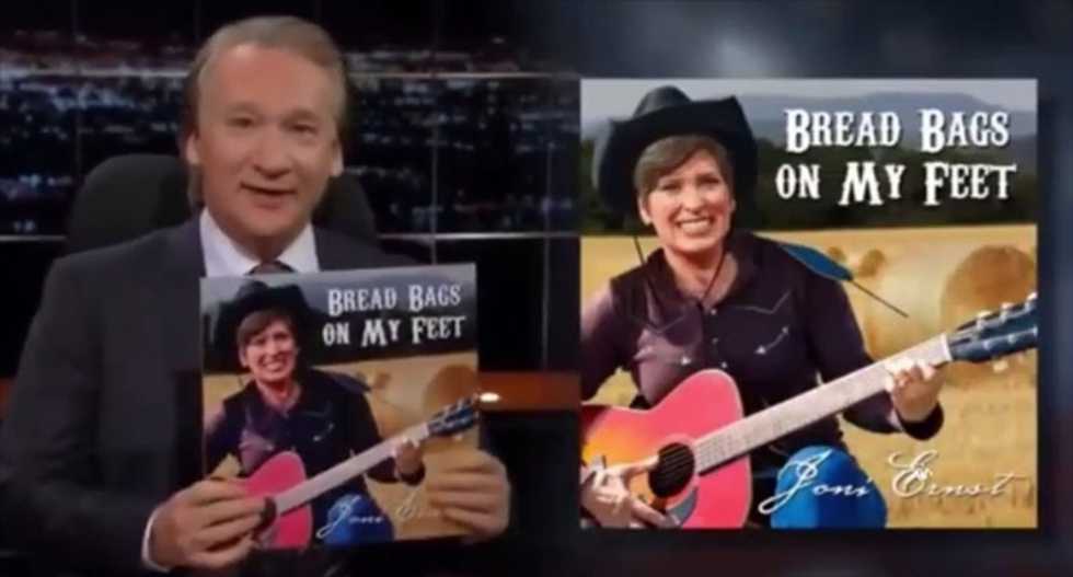 Bill Maher 'reveals' Joni Ernst's country-singing past: 'Bread Bags On My Feet'